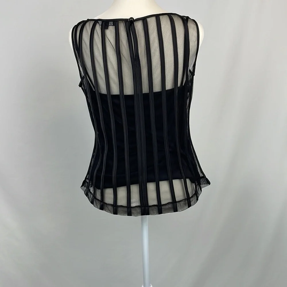 Satin and mesh top - Picture 5 of 6